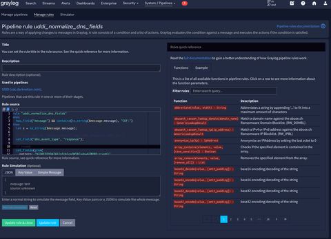 A screenshot of the uddi rule