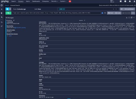 A screenshot of the uddi rule with a log example