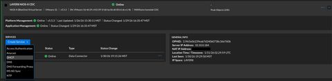 A screenshot of the infoblox cloud services portal