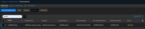 A screenshot of the infoblox connector service
