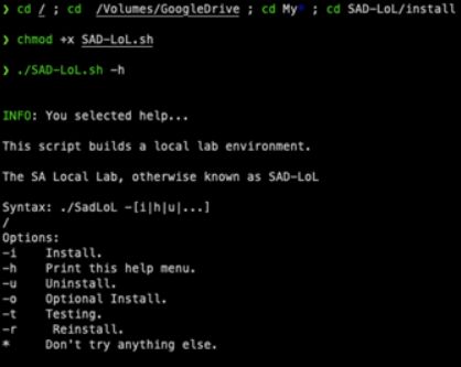 A screenshot of the install screen help menu